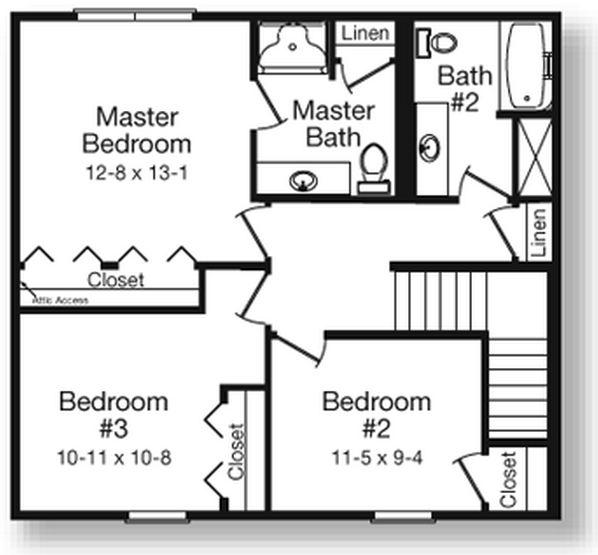 Wisteria 2047 Square Foot Two Story Floor Plan